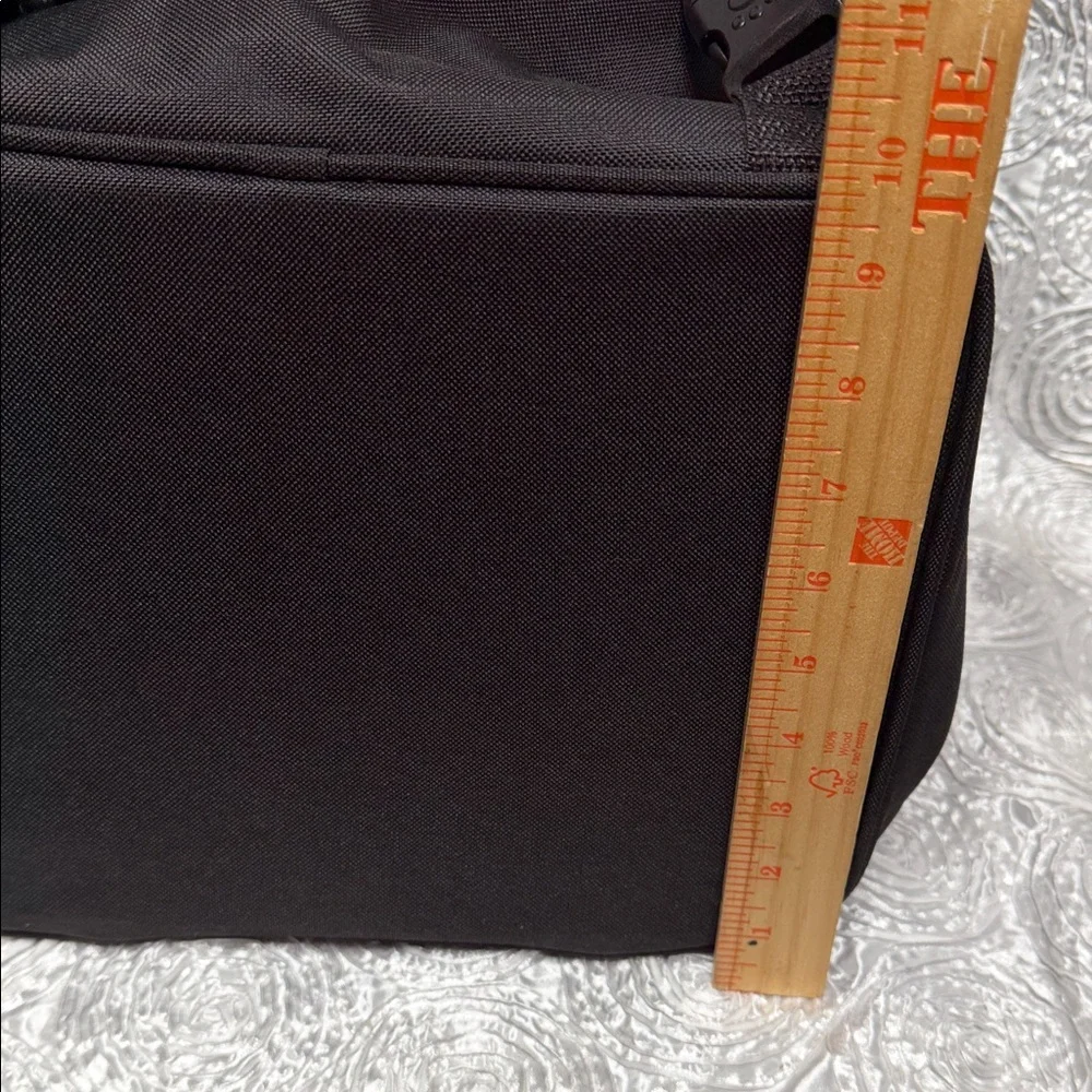 Top Paw Dog Carrier Backpack in Black and Gray with Red Trim